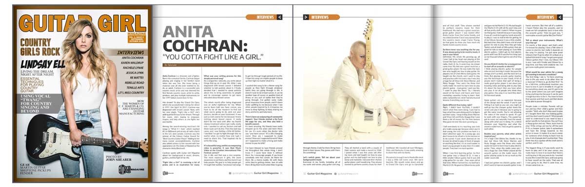 Anita Featured in Guitar Girl Magazine