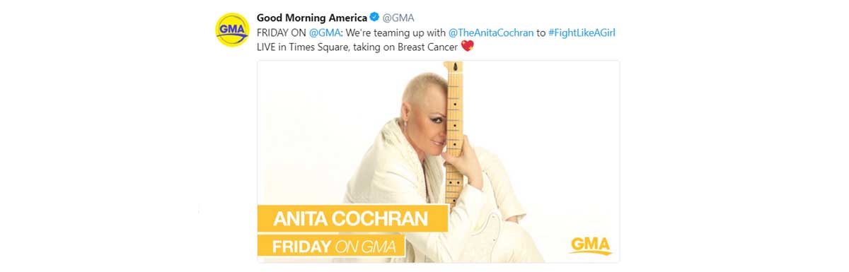 Anita Cochran To Perform on Good Morning America